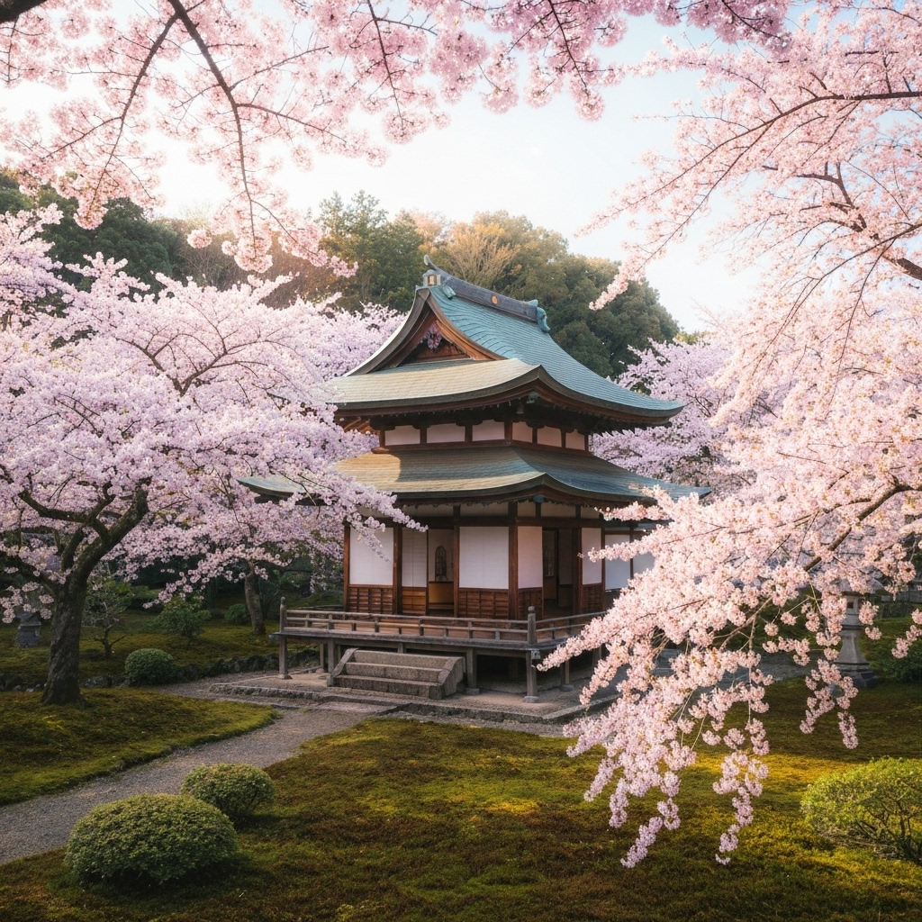 樱花古建筑